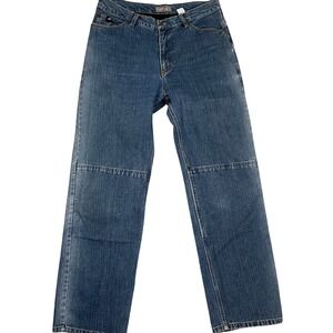 Joe Rocket Motorcycle Jeans Mens 34W 34L Blue Steel Reinforced Straight 7216A